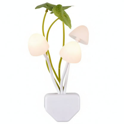 Novelty Mushroom Fungus Night Light EU & US Plug Light Sensor 220V 3 LED Colorful Mushroom Lamp Led Night Lights